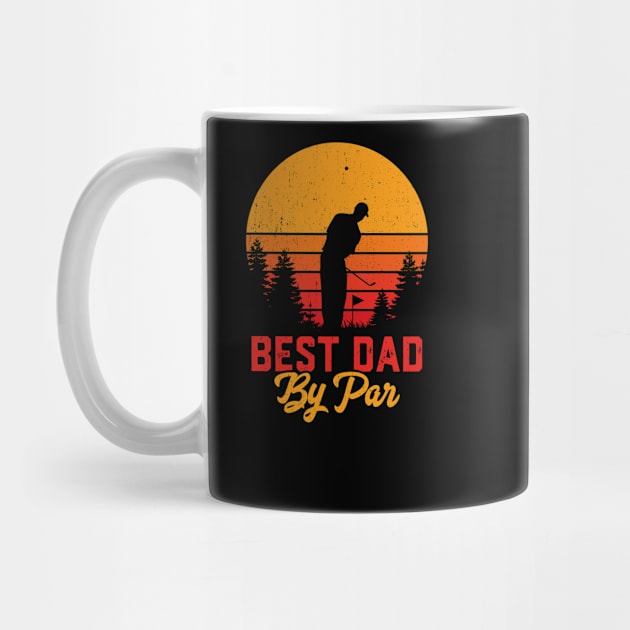 Best Dad By Par Vintage Retro Sun Style by trendingoriginals